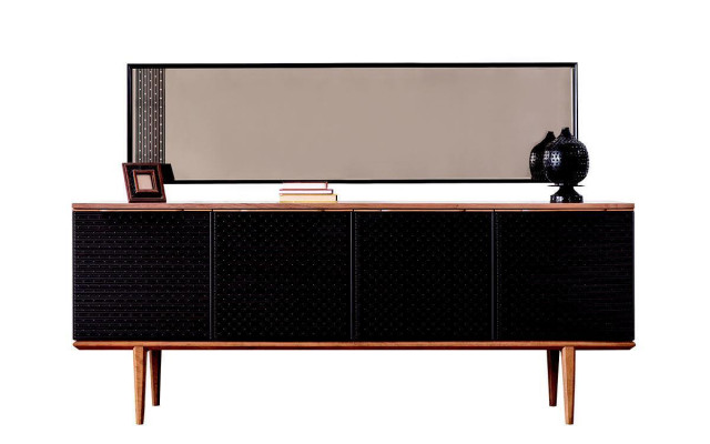 Luxury Sideboard Sideboard with Mirror Design Modern Chests of drawers Wood Furnishings