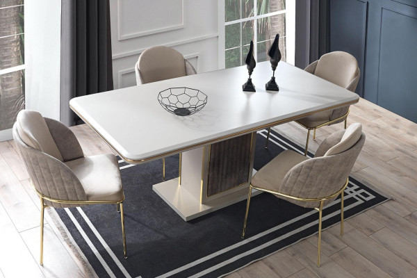 Luxury Dining room Set Dining table 6x Chairs 7 pcs Modern Table Dining set