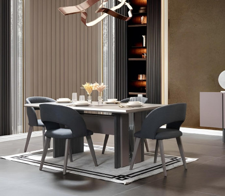 Modern 7-piece Dining room Suite Set Classic r Table 6x Chair Groups