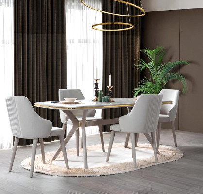 Complete e dining set 7 pieces. Dining room Suite Modern Table 6x Chairs