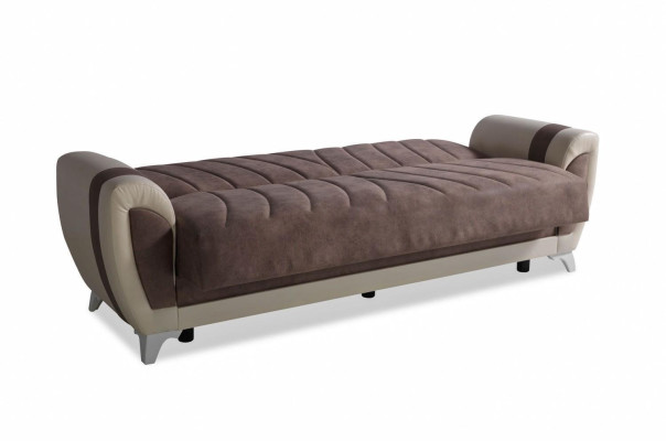 Sofa bed Sofa set 3+2+1+1 Seater Textile Sofa Armchair Complete Set Brown