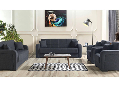 Sofa set 3+2+1+1 Seater Textile Modern Complete 2x Armchair Sofa 3 Seater Luxury 1
