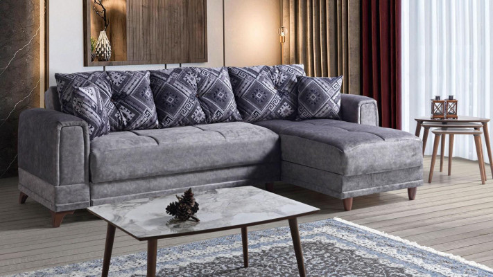 Corner sofa Living landscape Gray L-shape Corner Sofa Living room Corner sofa Modern