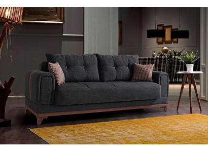 Luxurious Living room Sofa 3 Seater Relax Sofa Modern 230 cm Luxury Black