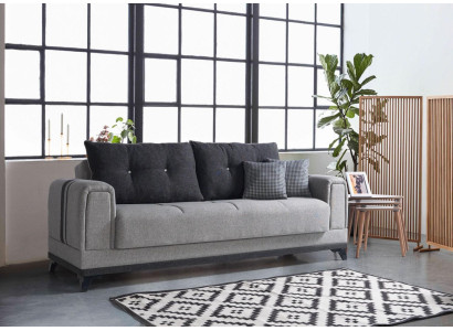 Living room Luxury Sofa 3 Seater Relax Sofas Modern Gray Relax 3 Seater Couches