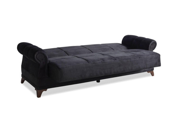 Luxury Sofa 3 Seater Textile Sofa Black Design Furniture 3er Upholstery new Relax Set