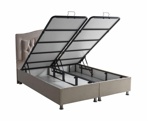 Bed Design Beds Luxury Beige Upholstery Bedroom Furniture Silver Chesterfield