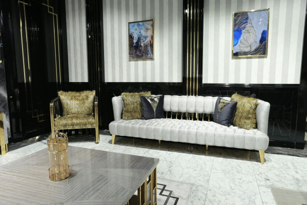 Modern Sofa set 3+3 Seater Sofa 2x Armchair Luxury Furniture Complete Couch