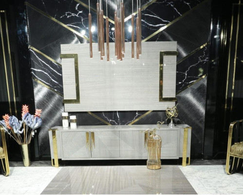 Lowboard Chest of drawers Sideboard TV cabinet wall panel design living walls 2 pieces. set