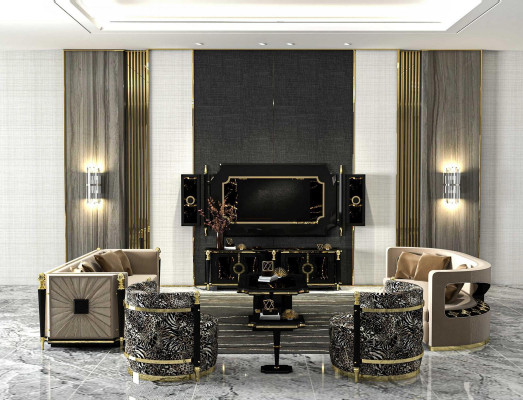 Classic Sofa set 3+3 Seater 2x Armchair Luxury Furniture Couch Suite