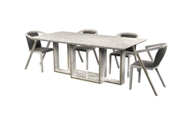Dining set Dining table 6x Chairs Modern Table Luxury Furniture Dining room 7pcs