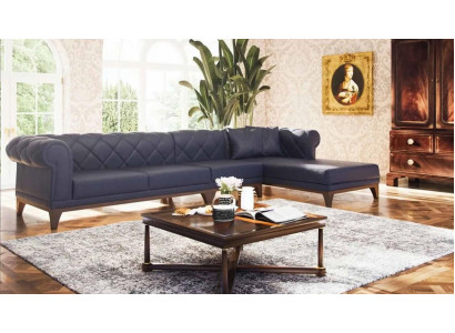 Corner sofa L-shape Sofa Couch Chesterfield Upholstery Textile Couches Luxury Furniture