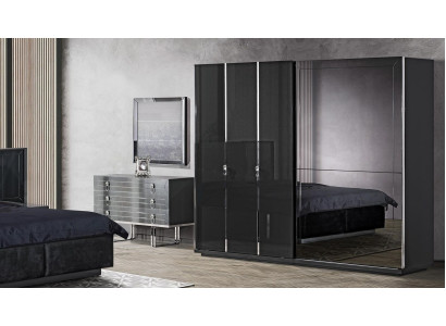 Wardrobe Wooden Cabinet Wardrobe Bedroom Luxury Cabinets Black