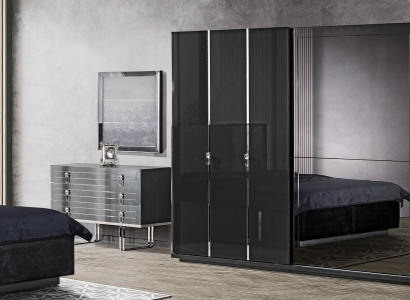 Wardrobe Wooden Cabinet Wardrobe Bedroom Luxury Cabinets Black