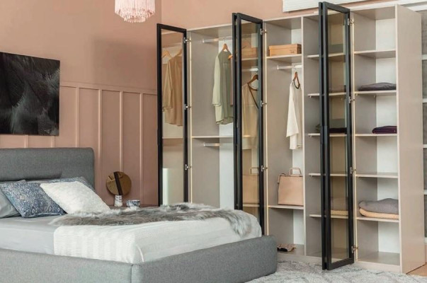 Bed Double bed Bed 2x Bedside tables Wood Design Bedroom 3-piece set