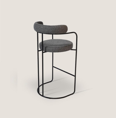 Gray luxury stainless steel bar stool designer bar furniture chair stool frame