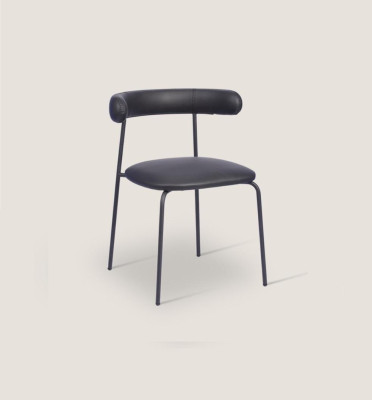 Black stainless steel Chair Imitation leather Chairs Single Seater Dining room Furniture