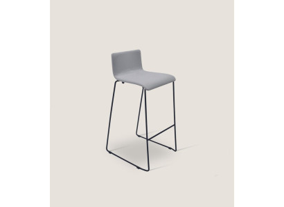 High Gray Bar Stool Luxury Chairs Upholstery Cover Designer Furniture Style