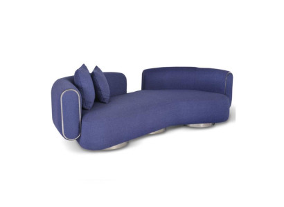 Blue three-seater luxury 3 seater couch modern seating furniture living room