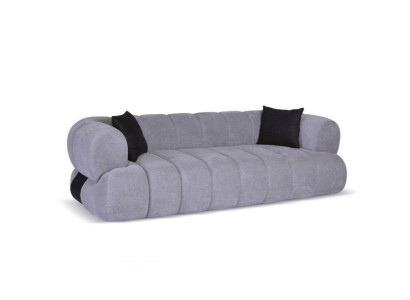 Gray Upholstered Sofa Luxury 3-Seater Couch Upholstery Living room Sofas Couches