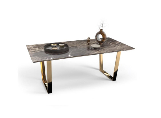 Rectangular luxury dining room table designer tables stainless steel feet new