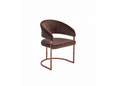 Brown Luxury Dining room Chair Modern Upholstery Seater Textile Furniture new