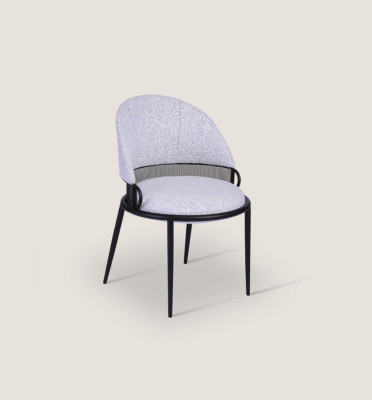 White Dining room chair Luxury Chairs Upholstery Single Seater Textile Style Furniture