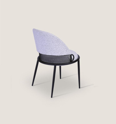 White Dining room chair Luxury Chairs Upholstery Single Seater Textile Style Furniture