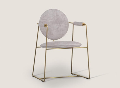 White Luxury Chair with Armrests Dining room Furniture Stainless steel frame style