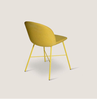 Yellow Chair Dining room Seater Luxury Designer Textile Chairs Seat Furniture