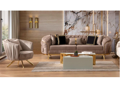 Luxury Sofa set 31 Seater Textile Designer Chesterfield Sofa Modern