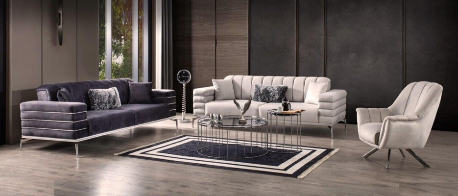 Sofa Velvet Upholstery Seat 3311 Design Sofas Metal Suite Couches new