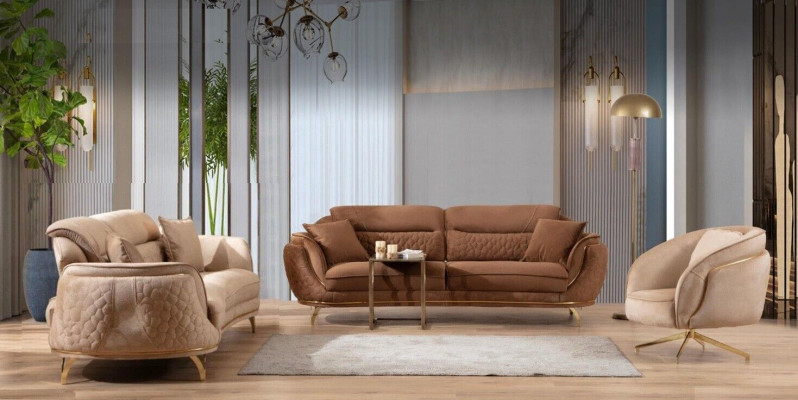 Sofa set 3 3 1 Seater Fabric Couches Upholstery Suite Sofas Design