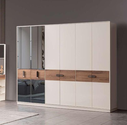 Complete's Bedroom Set Bed 2x Bedside tables 5 pcs. Designer luxury