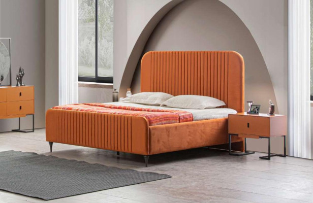 Complete's Bedroom Bed 2x Bedside tables 5 pieces. Modern Set Luxury new