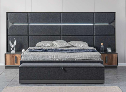 Bed 2x Bedside tables 3 pcs. Bedroom Set Design Modern Luxury new Set