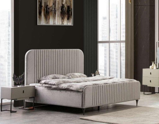 Bed 2x Bedside tables 3 pcs. Bedroom Suite Design Luxury Modern
