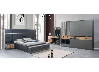 Bedroom Set Bed 2x Bedside tables Wardrobe Furniture Luxury Set new