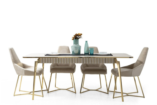 Stylish Dining room Suite Luxury Set Designer Dining table with 6x chairs