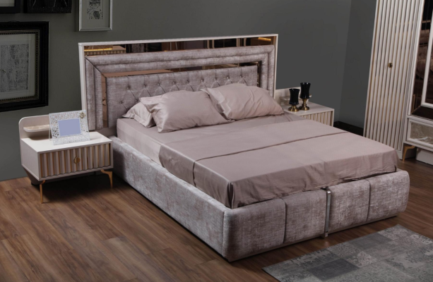 Modern Bedroom Complete's Set Bed Bedside tables Designer Furniture