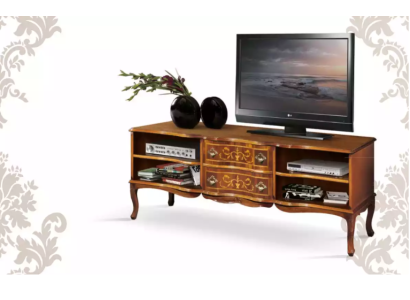 Luxurious Stylish TV Shelf TV cabinet low sideboard Wood Living room brown Furniture