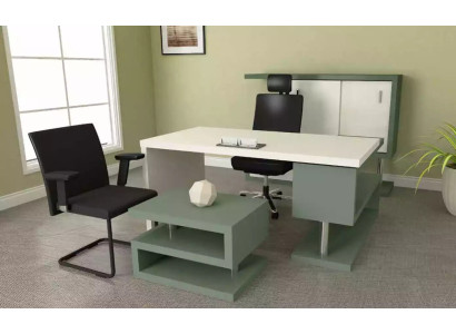 Modern exclusive office set wooden furniture desk filing cabinet coffee table