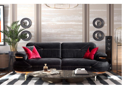 exclusive s 3-seater sofa modern new textile design living room