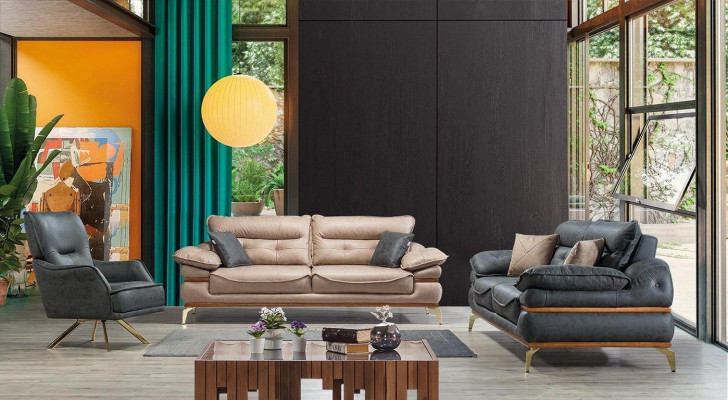 Modern brown sofa in the Living room exclusive s 3 Seater Sofa