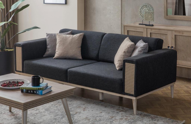 Sofa 3-Seater High-quality design modern textile sofa living room