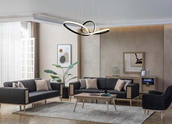 Sofa 3-Seater High-quality design modern textile sofa living room