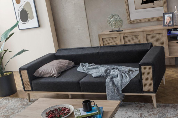 Sofa 3-Seater High-quality design modern textile sofa living room