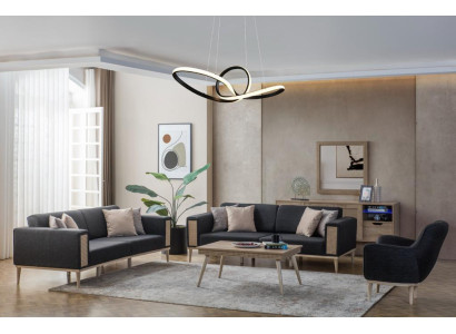 Modern set of high quality gray living room furniture n new