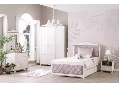 Functional Bed Chesterfield Extendable Childrens Bed Bed 100 Wood Pink