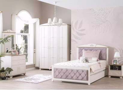 Functional Bed Chesterfield Extendable Childrens Bed Bed 100 Wood Pink